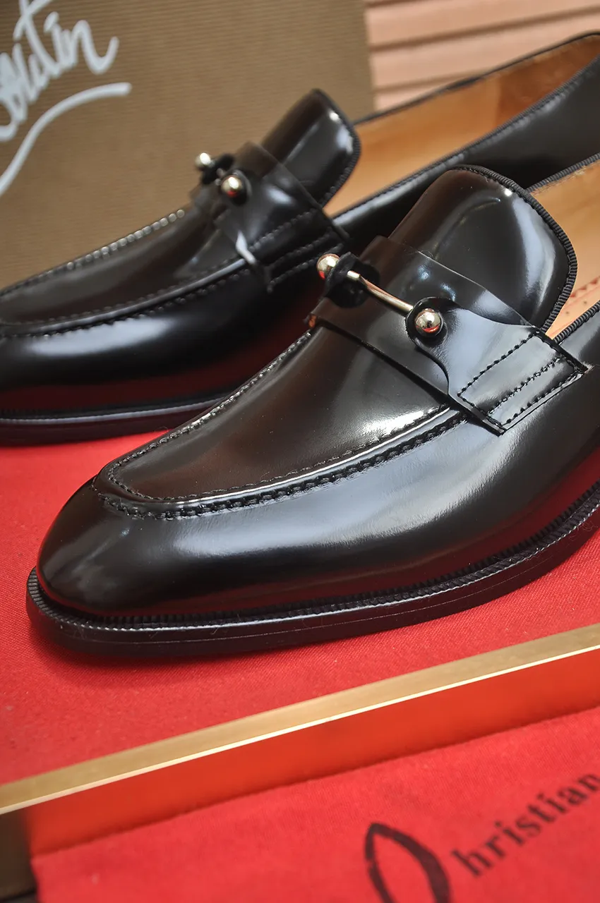 Men's shoes 💰620💶 [Chrstian Loubotin] Red-soled shoes 💋Original mold opening, the highest version on the market, purely handmade ➕Imported cowhide uppers, first-layer water-dyed cowhide lining! Original EU high-gloss outsole. 38 to 45 (45 customized)